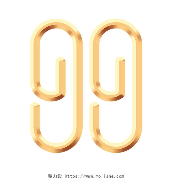 七一建党节元素金色立体99周年艺术字PNG素材
